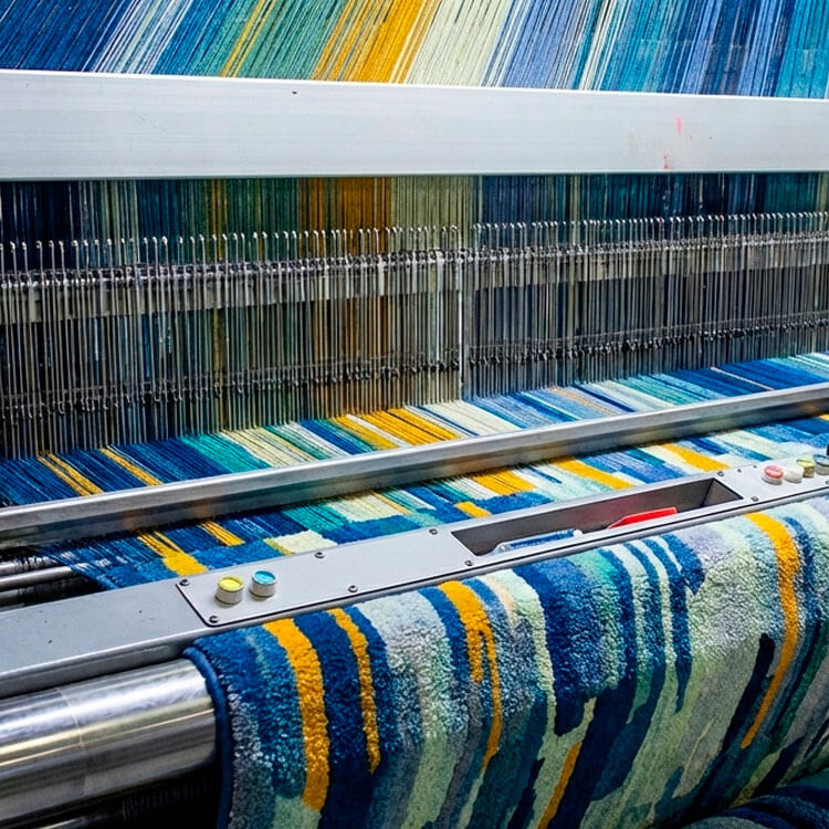 Axminster woven carpet